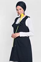 Vêtements hijab BLEU MARINE ALVINA GILET À VOLANTS T 4184