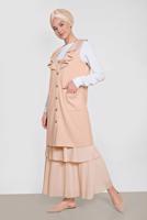 Vêtements hijab POUDRE ALVINA GILET À VOLANTS T 4184