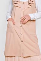 Vêtements hijab POUDRE ALVINA GILET À VOLANTS T 4184