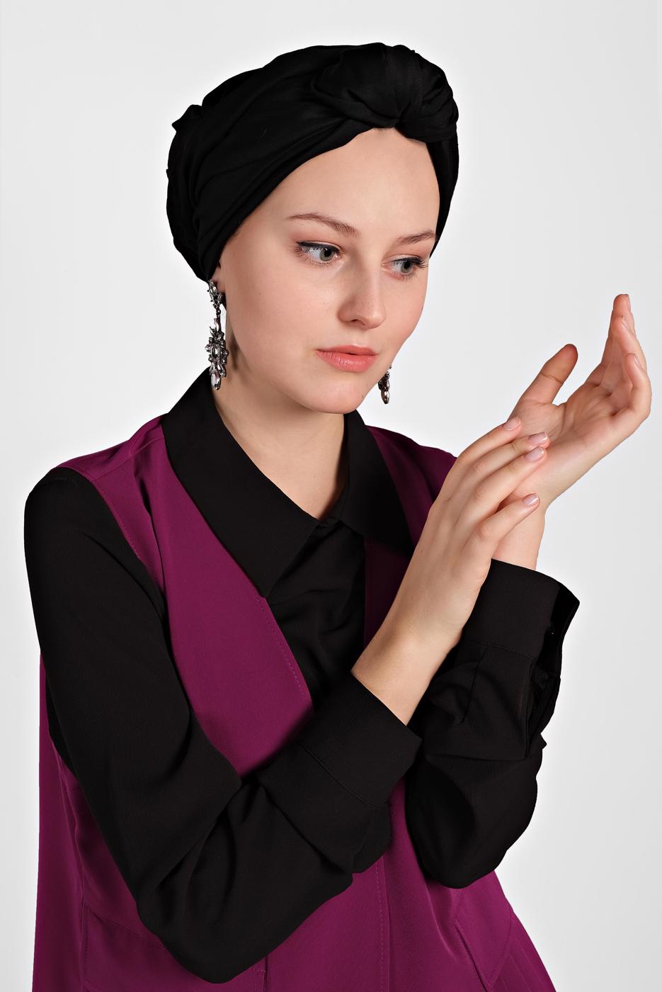 Vêtements hijab POURPRE GILET PLISSÉ ALVINA T 4244