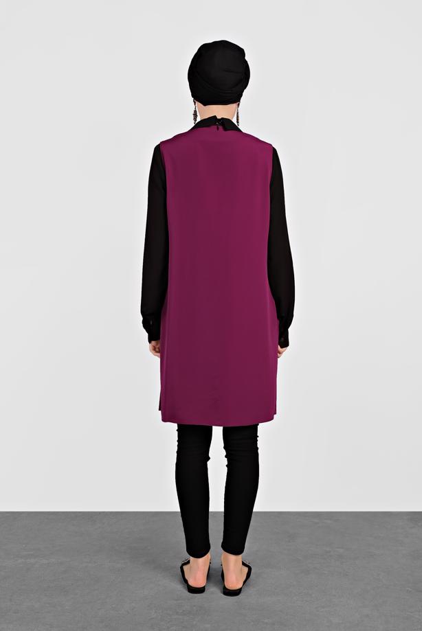 Vêtements hijab POURPRE GILET PLISSÉ ALVINA T 4244 - TRENDTESETTÜR