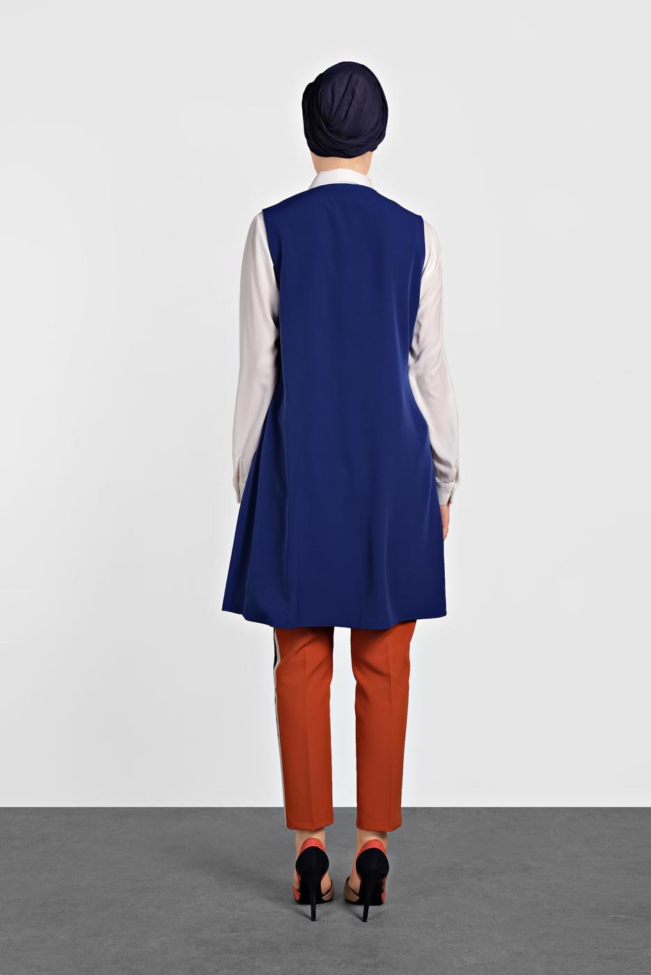 Vêtements hijab BLEU MARINE GILET PLISSÉ ALVINA T 4244