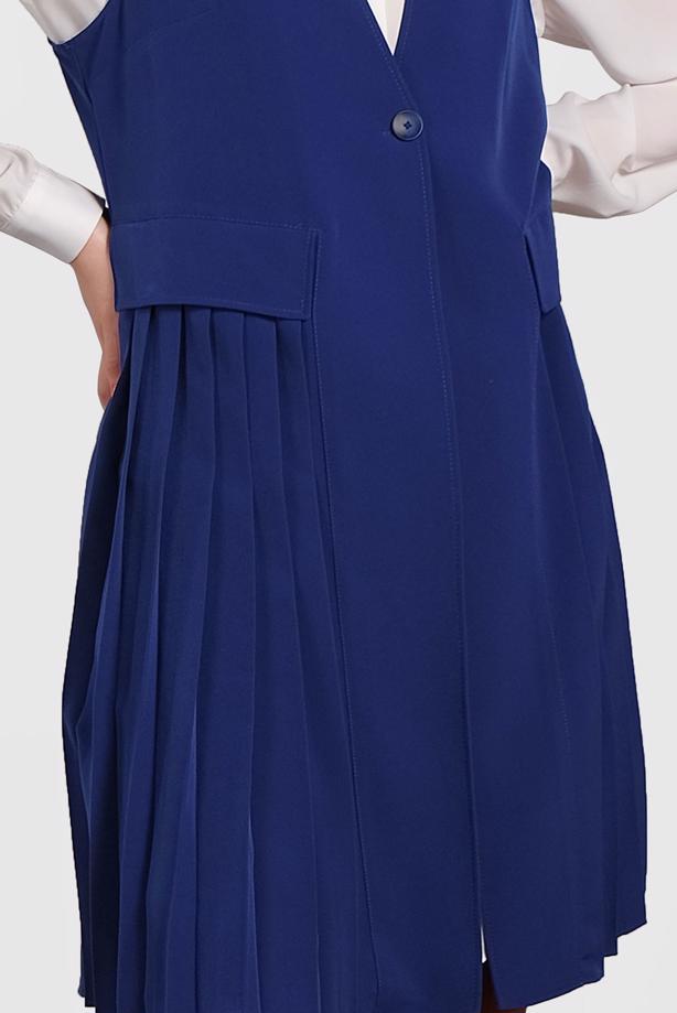 Vêtements hijab BLEU MARINE GILET PLISSÉ ALVINA T 4244 - TRENDTESETTÜR