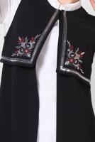 Vêtements hijab NOIR ALVINA GILET À BRODÉ T 4248