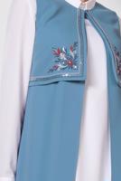Vêtements hijab BLEU ALVINA GILET À BRODÉ T 4248