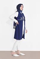Vêtements hijab BLEU MARINE ALVINA GILET À BRODÉ T 4248