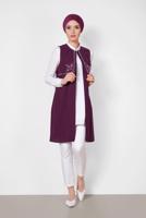 Vêtements hijab POURPRE ALVINA GILET À BRODÉ T 4248