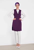 Vêtements hijab POURPRE GILET PLISSÉ 4249