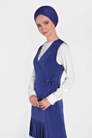Vêtements hijab BLEU MARINE GILET PLISSÉ 4249