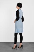 Vêtements hijab BLEU GILET PLISSÉ 4249