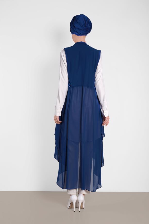 Vêtements hijab BLEU MARINE ALVINA GILET À PAILLETTES T 4283 - TRENDTESETTÜR