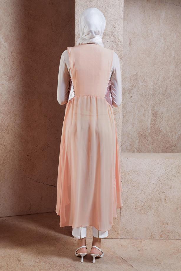 Vêtements hijab POUDRE ALVINA GILET À PAILLETTES T 4283 - TRENDTESETTÜR