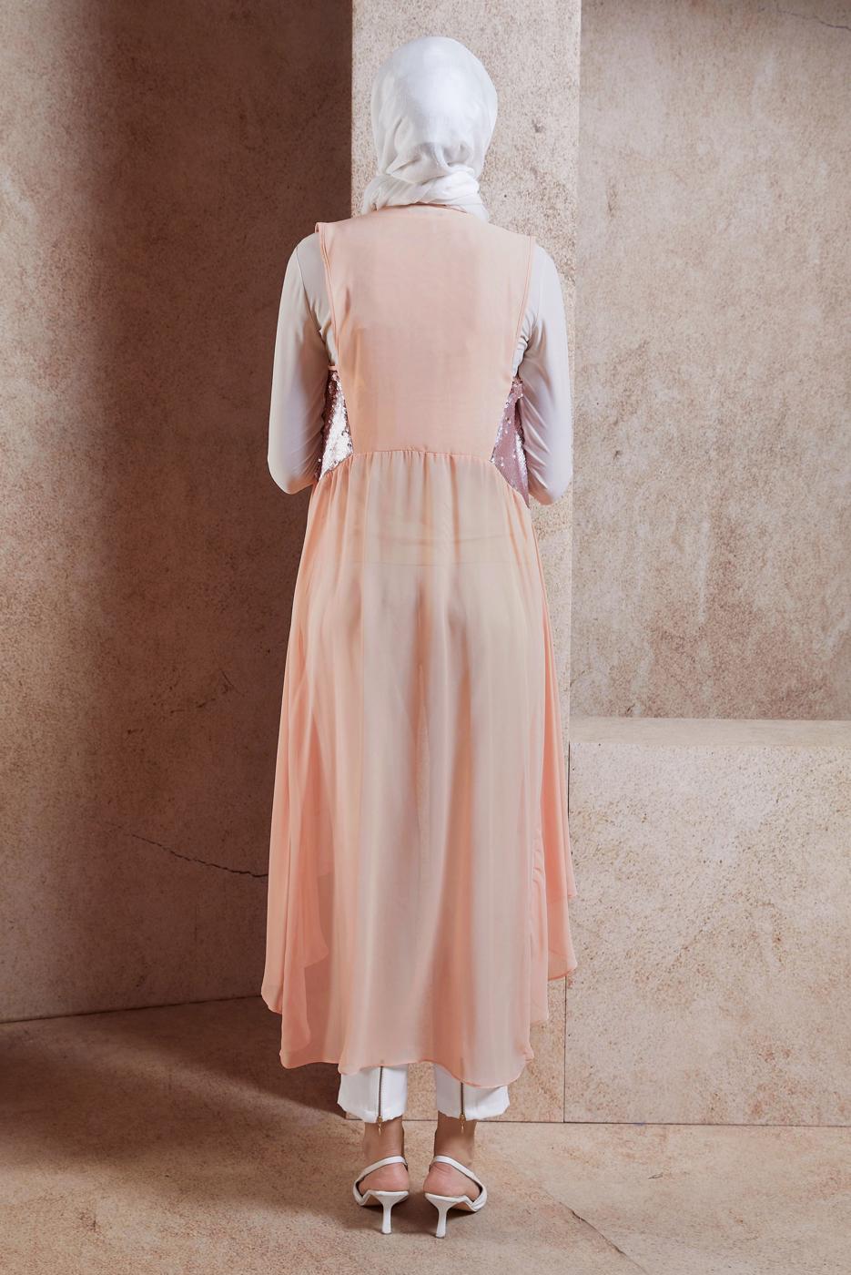 Vêtements hijab POUDRE ALVINA GILET À PAILLETTES T 4283