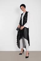 Tesettür giyim SİYAH ALVİNA PUL PAYETLİ YELEK T 4283