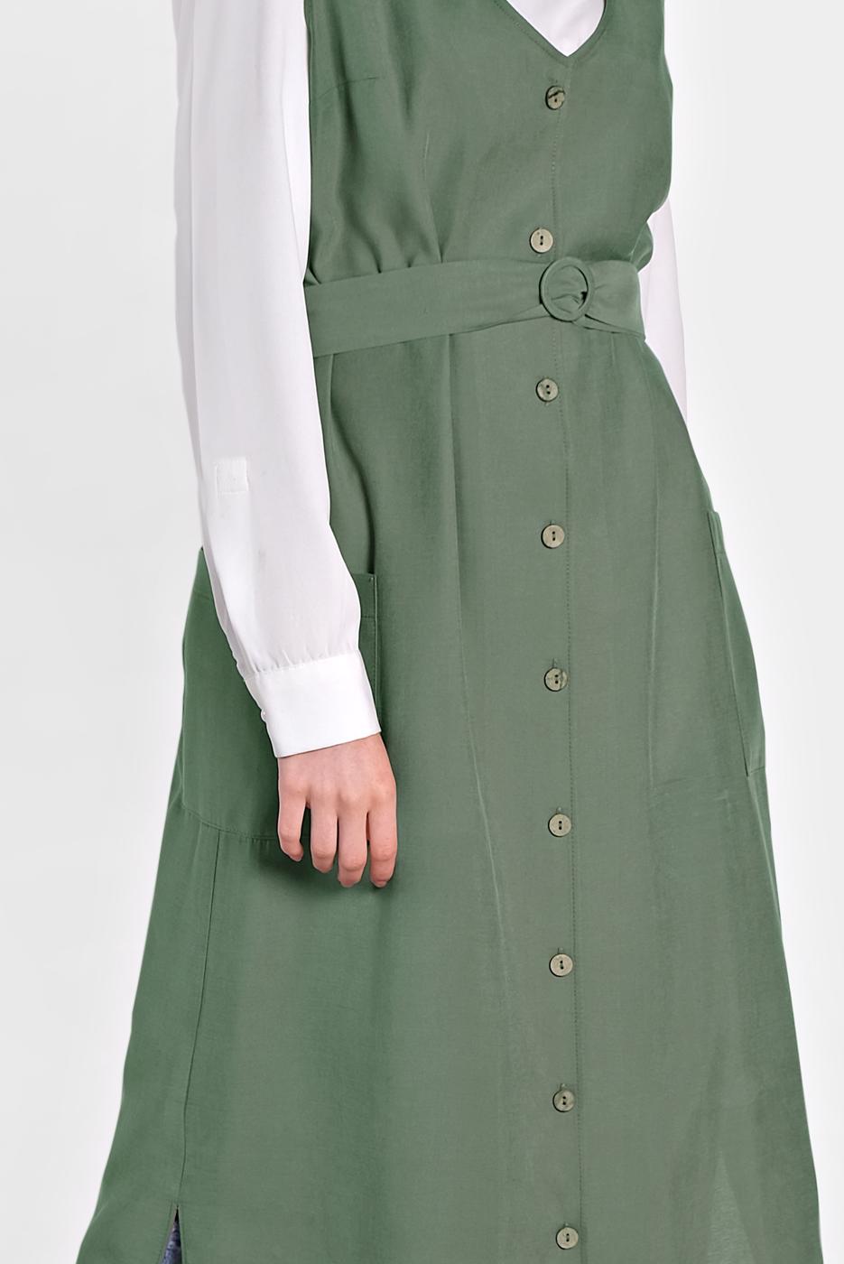 Vêtements hijab KAKI T 4451 ALVİNA  NİLYA YELEK