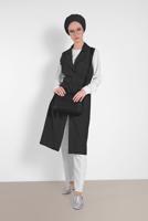 Tesettür giyim SİYAH SAFARİ KEMERLİ YELEK 4452