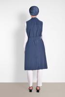 Vêtements hijab BLEU MARINE GILET À BOUTONÉ 4452