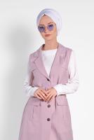 Tesettür giyim PUDRA T 4452 NİLYA YELEK