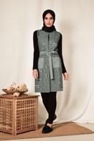 Vêtements hijab NOIR GILET AVEC CEINTURE 4960