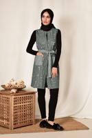 Vêtements hijab NOIR GILET AVEC CEINTURE 4960