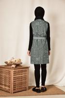 Vêtements hijab NOIR GILET AVEC CEINTURE 4960