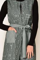 Vêtements hijab NOIR GILET AVEC CEINTURE 4960