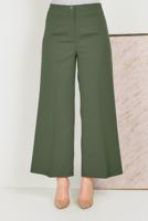 Tesettür giyim HAKİ ALVİNA GENİŞ PAÇA PANTOLON T 70054