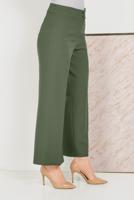 Tesettür giyim HAKİ ALVİNA GENİŞ PAÇA PANTOLON T 70054