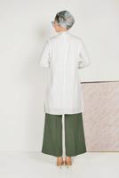 Tesettür giyim HAKİ ALVİNA GENİŞ PAÇA PANTOLON T 70054