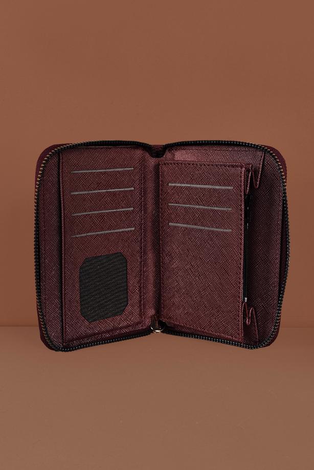 Vêtements hijab ROUGE BORDEAUX ALVİNA PORTE MONNAIE 1025 - TRENDTESETTÜR