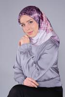 Tesettür giyim BEJ ALVİNA DİJİTAL SURA EŞARP 5379 