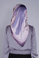 Tesettür giyim BEJ ALVİNA DİJİTAL SURA EŞARP 5379 