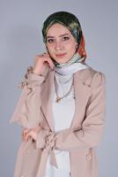 Hijab clothing GOLD ALVİNA PATTERNED SCARF 5379 