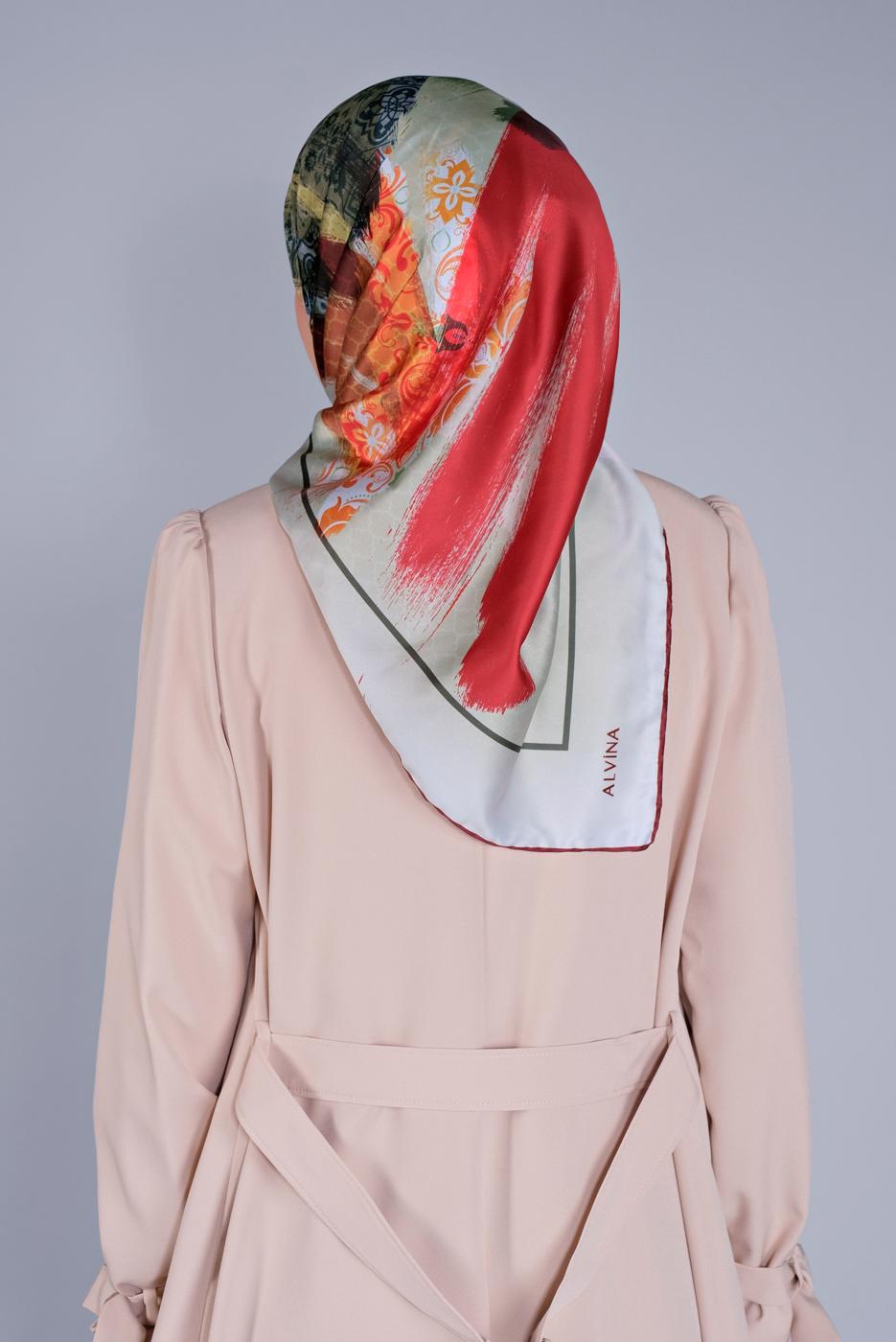 Hijab clothing GOLD ALVİNA PATTERNED SCARF 5379 