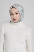 Tesettür giyim YEŞİL ALVİNA DİJİTAL TWİLL EŞARP 5381 