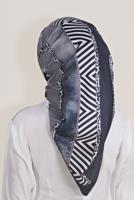 Vêtements hijab BLEU MARINE ÉCHARPE EN TWILL NUMÉRIQUE ALVINA 8024