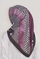 Tesettür giyim SİYAH ALVİNA DİJİTAL TWİLL EŞARP 8024 