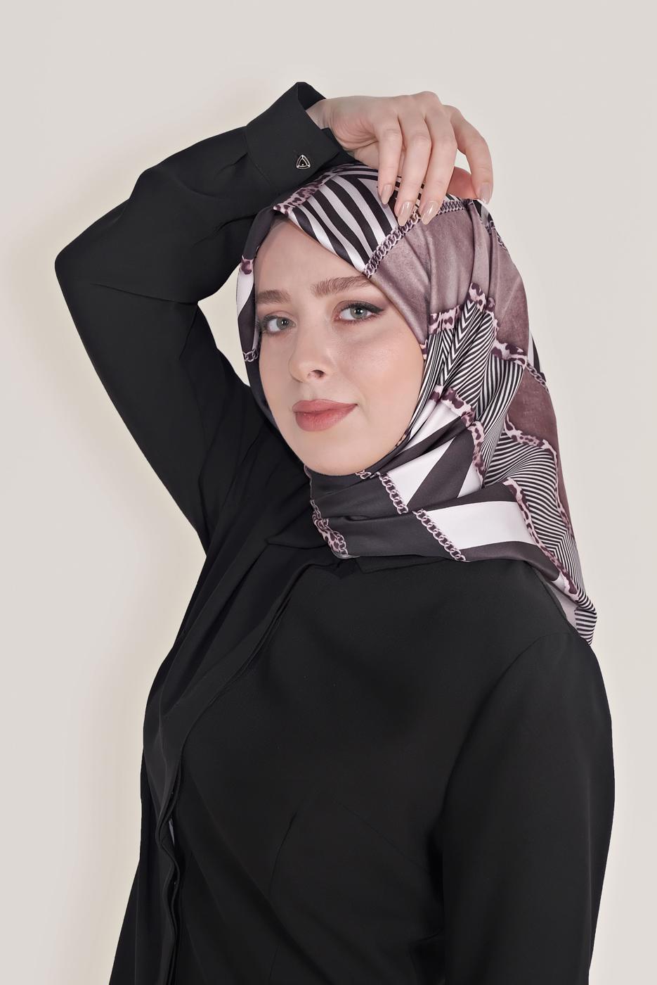 Vêtements hijab ROSE ÉCHARPE EN TWILL NUMÉRIQUE ALVINA 8024