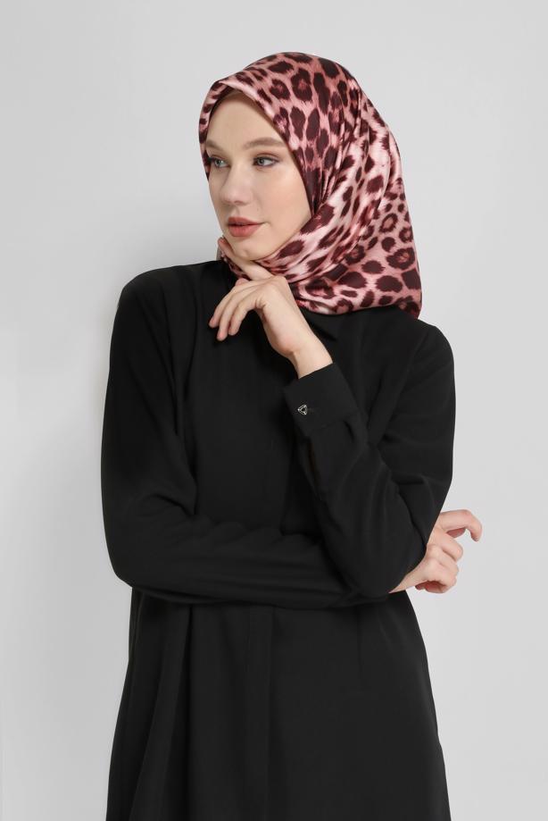 Tesettür giyim VİZON ALVİNA DİJİTAL LEOPAR EŞARP 8032  - TRENDTESETTÜR