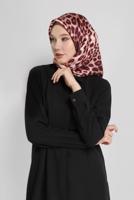 Vêtements hijab VISON ÉCHARPE À MOTIF LÉOPARD NUMÉRIQUE ALVİNA 8032