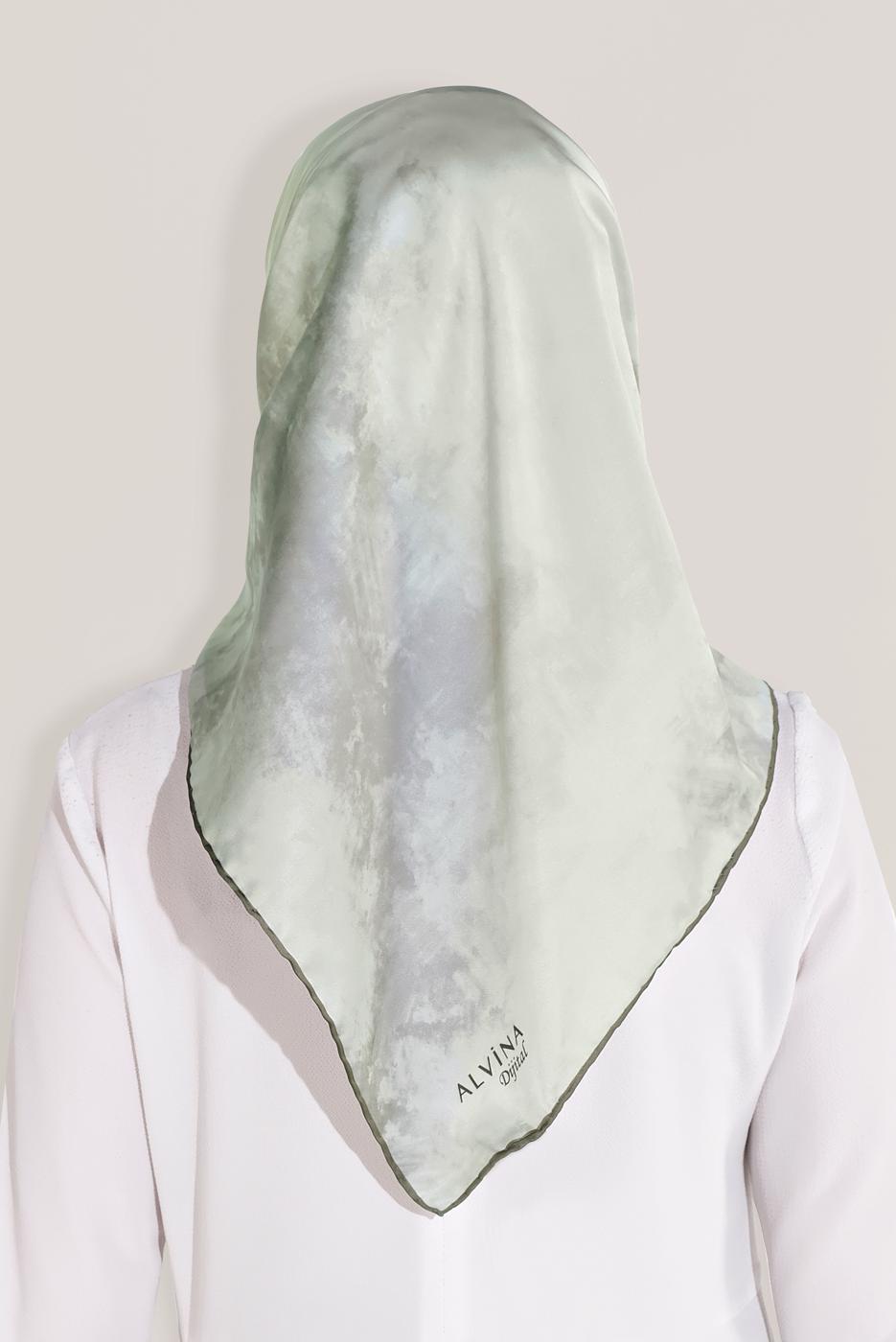 Hijab clothing KHAKI ALVİNA DIGITAL SCARF 8035 