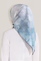 Vêtements hijab BLEU MARINE ÉCHARPE NUMÉRIQUE ALVİNA 8035