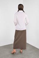 Tesettür giyim KREM  ALVİNA YAKASI BAĞLI BLUZ 40266