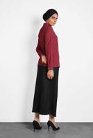 Vêtements hijab ROUGE BORDEAUX ALVINA BLOUSE À COL NOUÉ 40266 