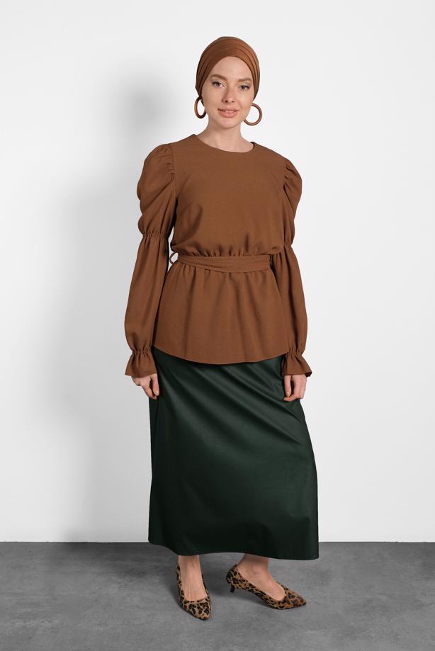 Hijab clothing TABA GIGOT SLEEVED BLOUSE 40334 - TRENDTESETTÜR
