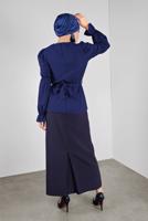 Tesettür giyim LACİVERT GİGOT KOL BLUZ 40334 