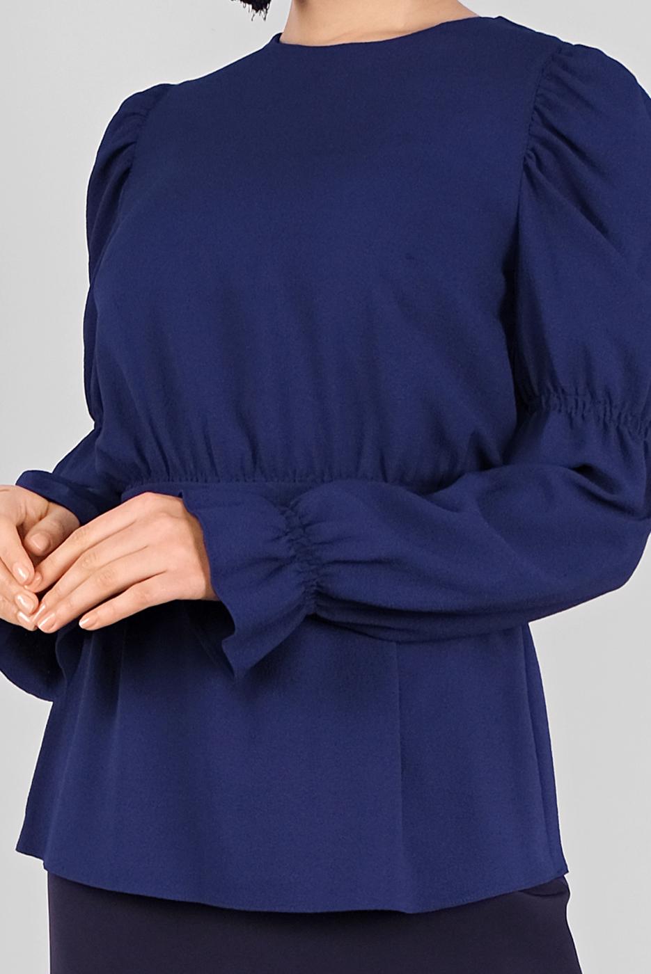 Tesettür giyim LACİVERT GİGOT KOL BLUZ 40334 