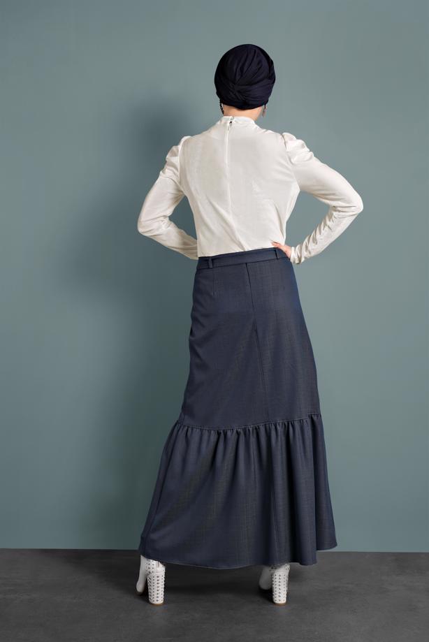 Hijab clothing CREAM ALVINA TIE-COLLAR CHIFFON BLOUSE 40404  - TRENDTESETTÜR