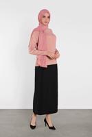 Tesettür giyim PUDRA TAŞ İŞLEMELİ SİM DETAYLI TRİKO KAZAK  3232 