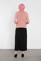 Tesettür giyim PUDRA TAŞ İŞLEMELİ SİM DETAYLI TRİKO KAZAK  3232 